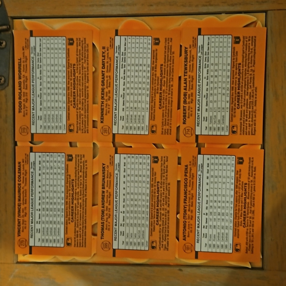 1990 Donruss Saint Louis Cardinals Error Cards 6 pack - Picture 2 of 14